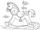 Dibujos para colorear caballo balancín