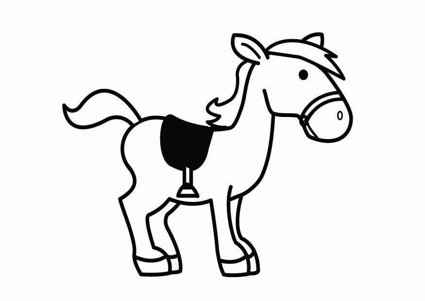 Dibujo para colorear caballo de San NicolÃ¡s