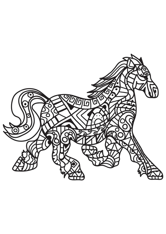 Dibujo para colorear caballo