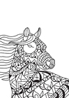 Dibujos para colorear caballo en el viento