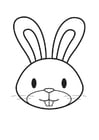 Dibujo para colorear cabeza de conejo