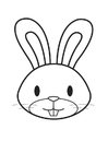 Dibujos para colorear cabeza de conejo