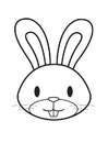 dibujo-para-colorear cabeza de conejo