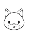 dibujo-para-colorear cabeza de gato