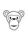 Dibujos para colorear cabeza de mono
