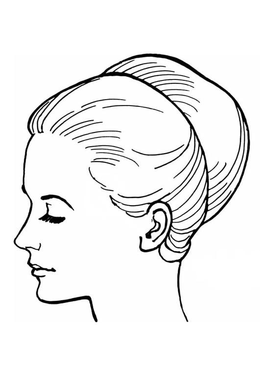 Dibujo para colorear cabeza de mujer - Dibujos Para Imprimir Gratis - Img  18915