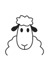 Dibujos para colorear cabeza de oveja