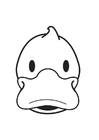 dibujo-para-colorear cabeza de pato