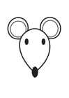 Dibujos para colorear cabeza de ratón