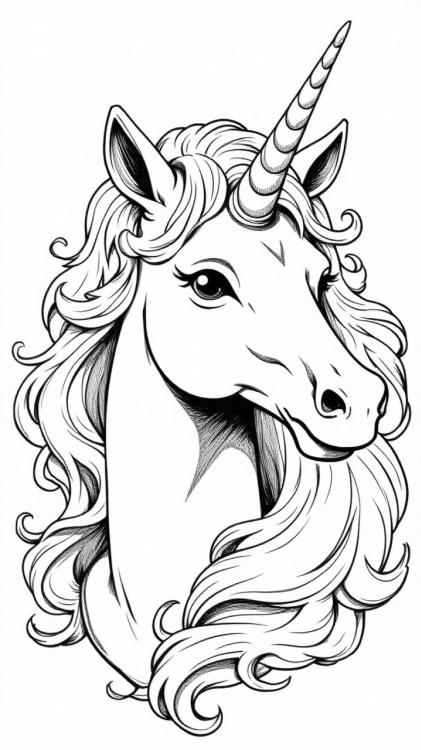 cabeza de unicornio