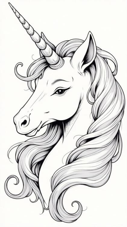cabeza de unicornio