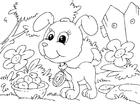 dibujo-para-colorear cachorro