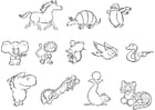 Dibujos para colorear cachorros de animales