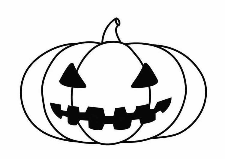 Dibujo para colorear calabaza de Halloween