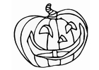 Dibujo para colorear calabaza