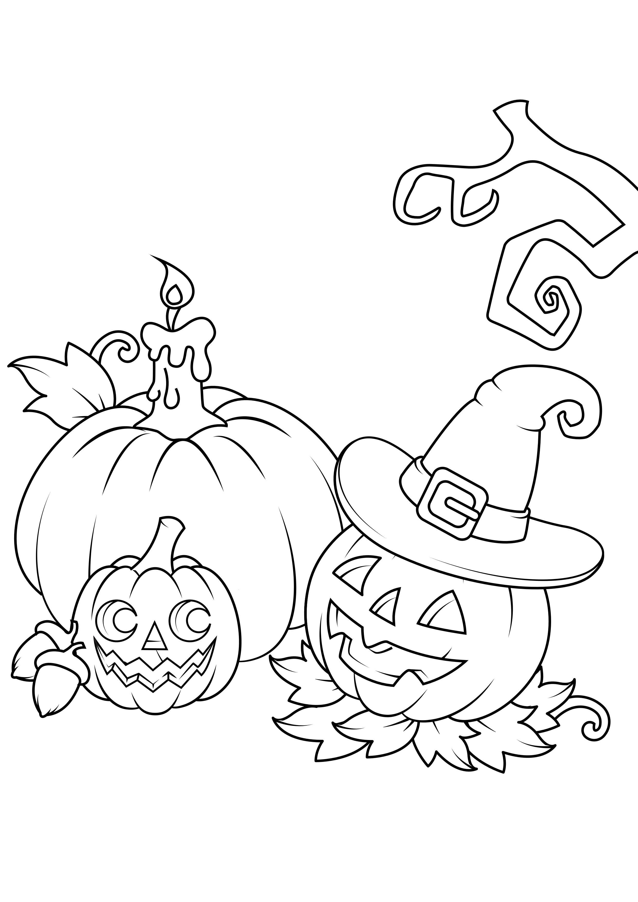 Dibujo para colorear Calabazas de halloween - Dibujos Para Imprimir Gratis  - Img 31624