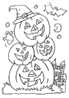 Dibujos para colorear calabazas de halloween