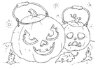 Dibujo para colorear calabazas