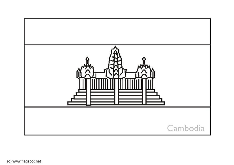 Dibujo para colorear Camboya