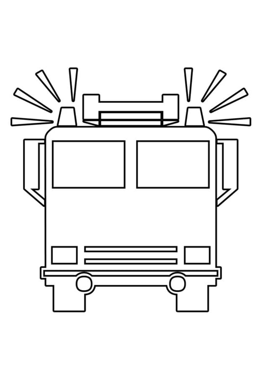 Dibujo para colorear camión de bomberos