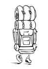 Dibujo para colorear Caminando con la mochila