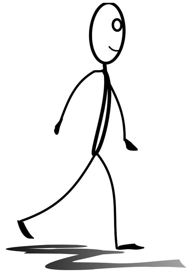 Dibujo para colorear caminar