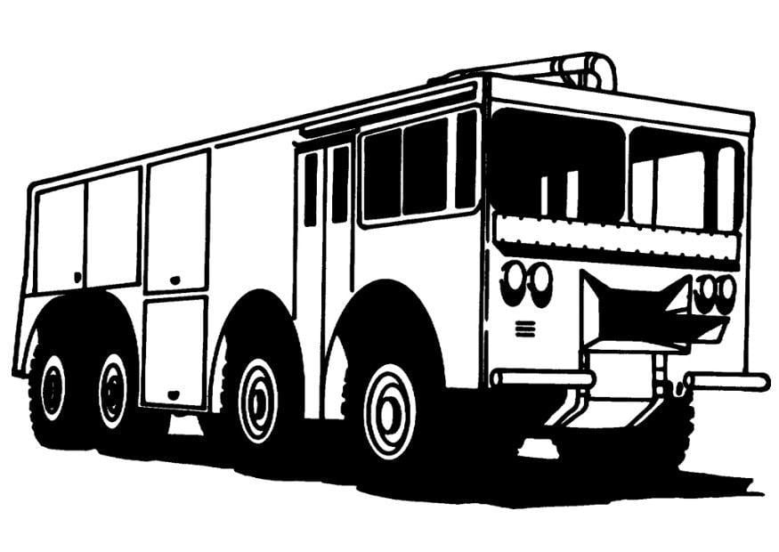 Dibujo para colorear Camion de bomberos