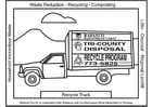 Dibujos para colorear Camión de recogida, pequeños residuos peligrosos