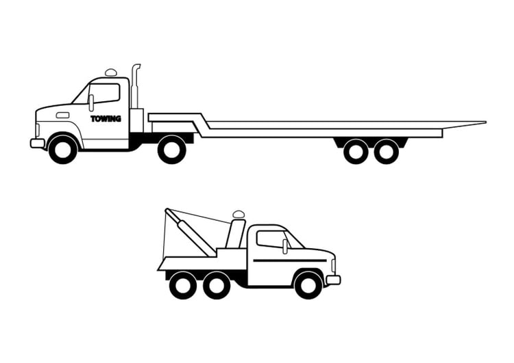 Dibujo para colorear camiones