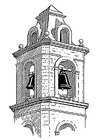 Dibujos para colorear campanario - belfort