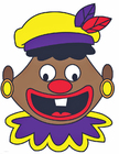 Imagen Cara de Zwarte Piet loco