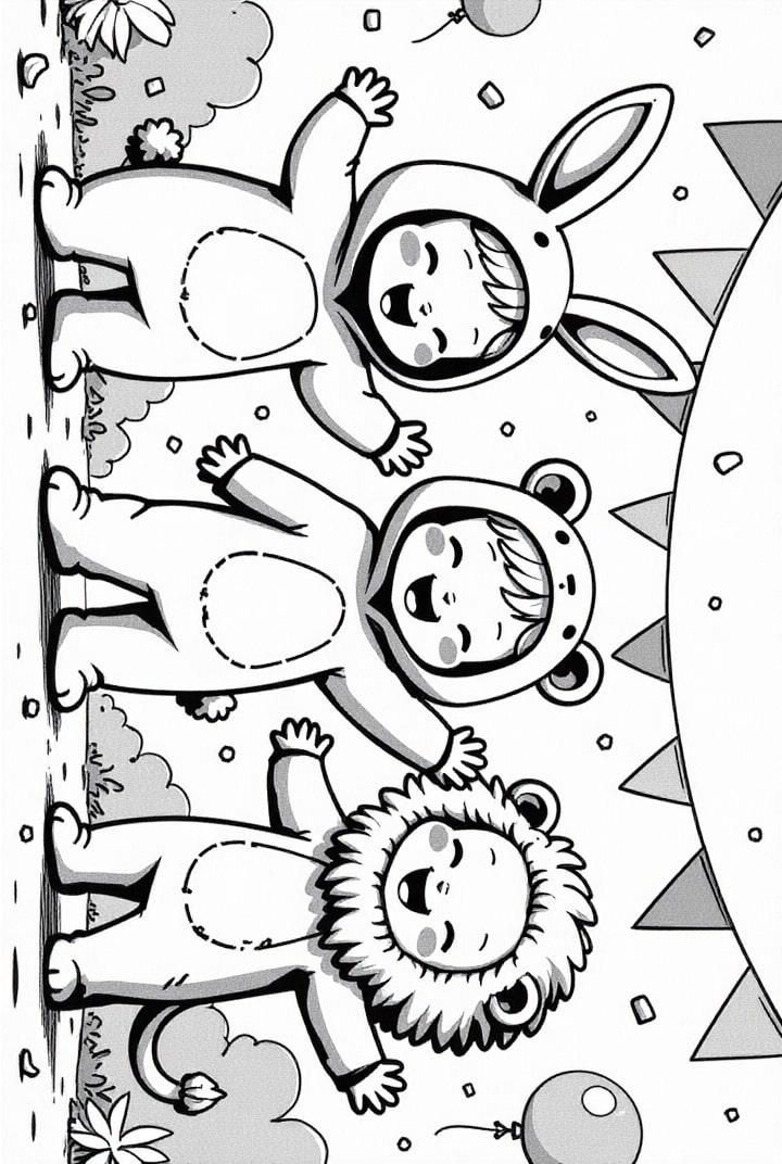 Carnaval con el leÃ³n, el conejo y el oso
