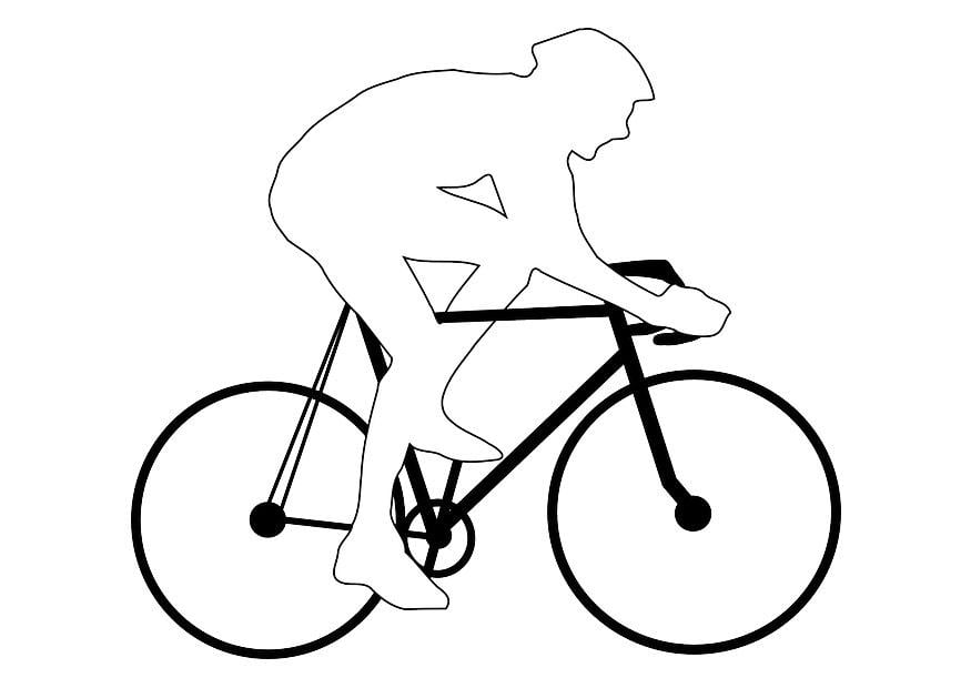Dibujo para colorear carrera ciclista