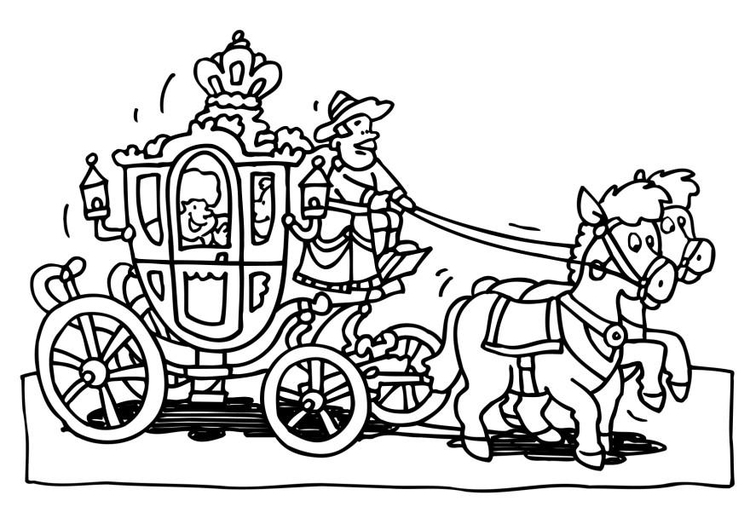 Dibujo para colorear Carroza
