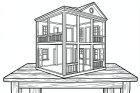 casa de muñecas de madera
