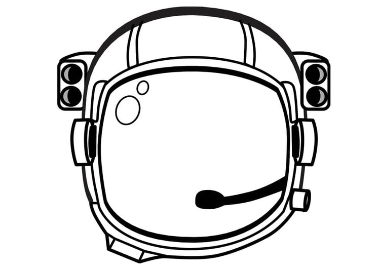 Dibujo para colorear casco de astronauta