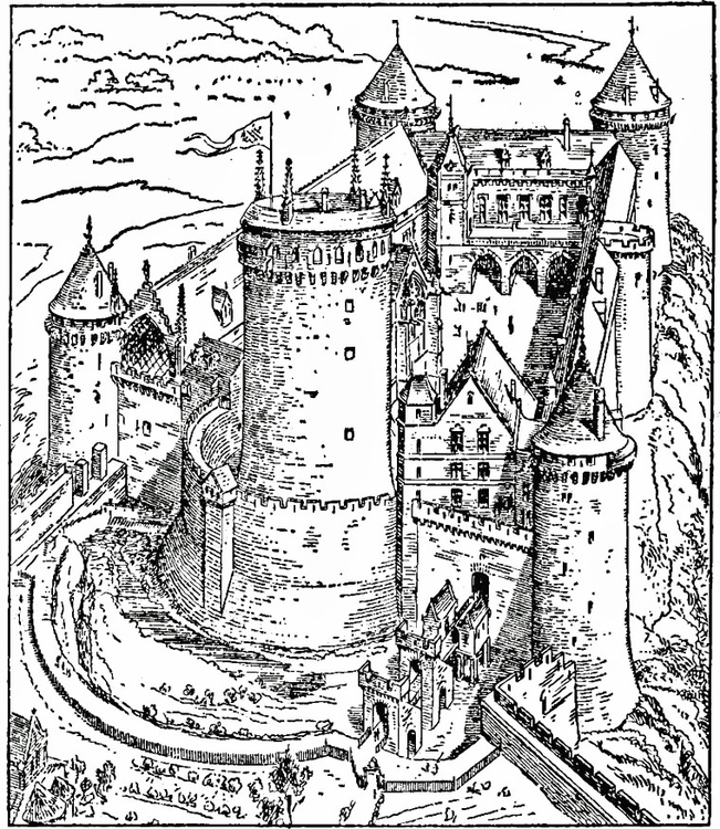 Dibujo para colorear Castillo de Coucy