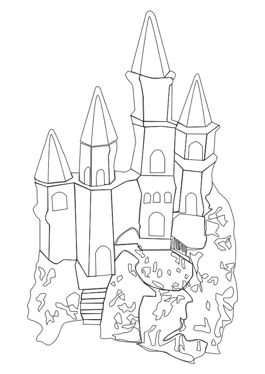 Dibujo para colorear Castillo