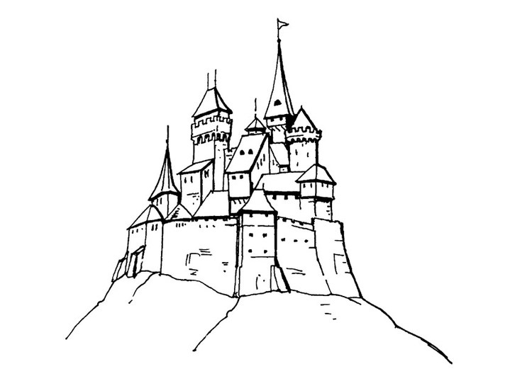 Dibujo para colorear Castillo