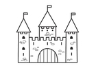 dibujo-para-colorear castillo -2 