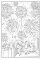 Celebrando el Año Nuevo con fuegos artificiales