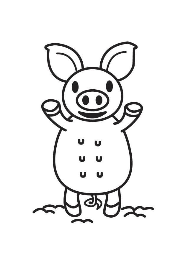 Dibujo para colorear cerdo - Dibujos Para Imprimir Gratis - Img 17788