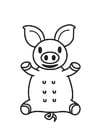 Dibujo para colorear cerdos