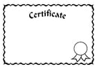 Dibujo para colorear Certificado