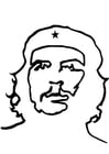 Dibujo para colorear Che Guevara