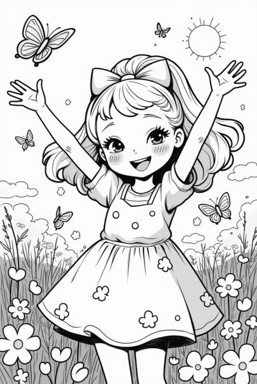 chica feliz