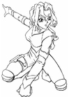 Dibujo para colorear Chica manga del espacio