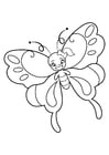 Dibujos para colorear chica mariposa