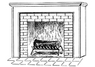 Dibujo para colorear chimenea