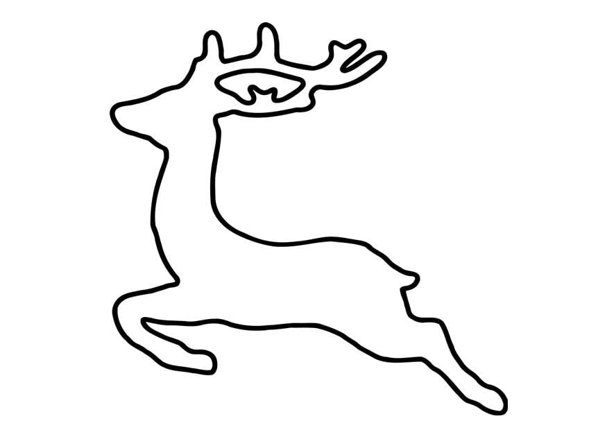 Dibujo para colorear ciervo